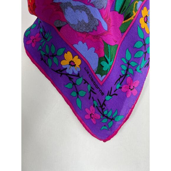 Liz Claiborne Square Silk Scarf - Picture 2 of 9